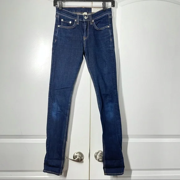 Rag&Bone Mid Rise Skinny Dark Wash Heritage Jeans Size 25 - Picture 6 of 14